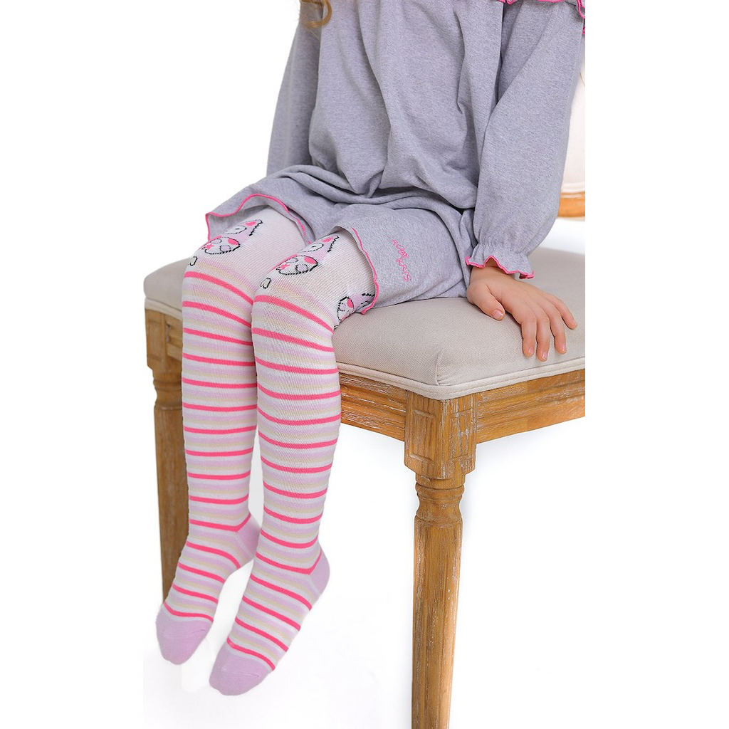 Trendy maillot met strepen en een uiltje