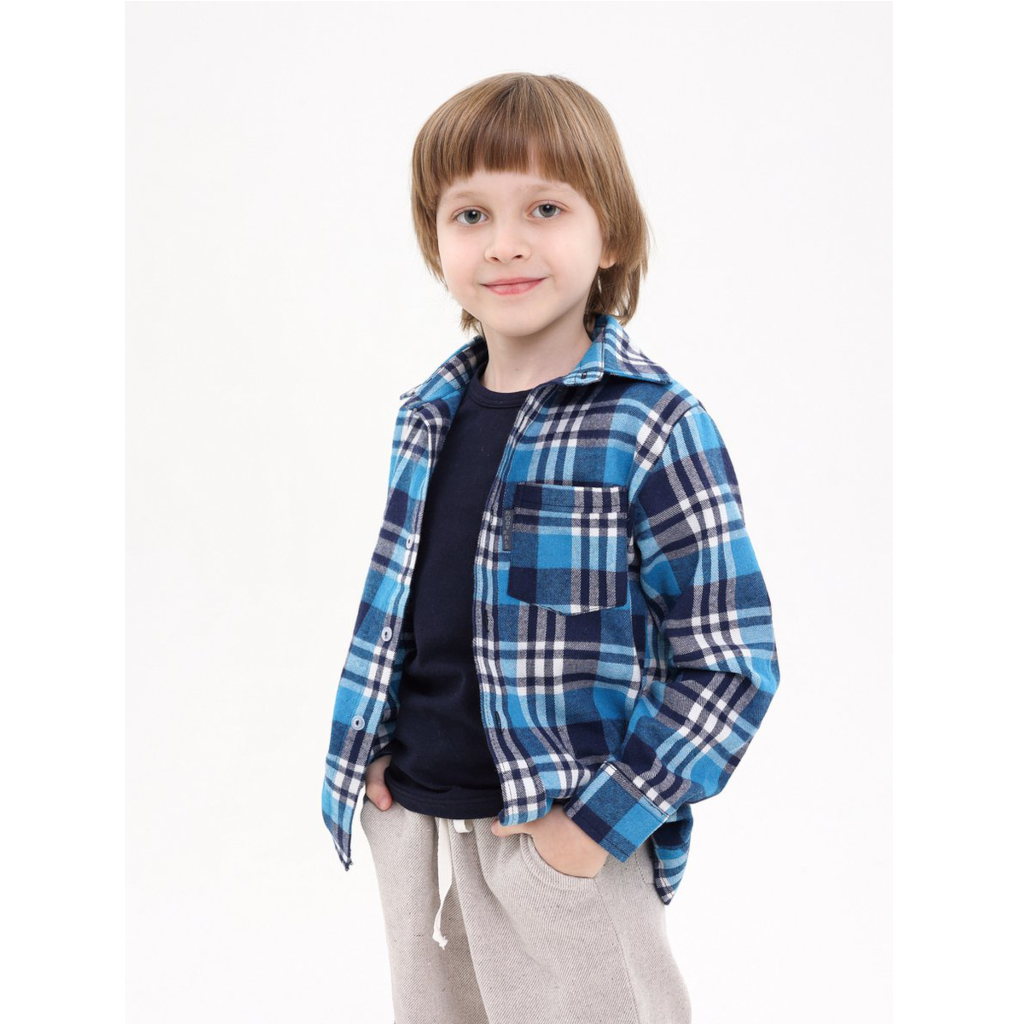 Kinderoverhemd met modieuze ruitprint